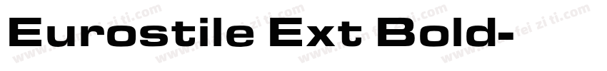 Eurostile Ext Bold字体转换